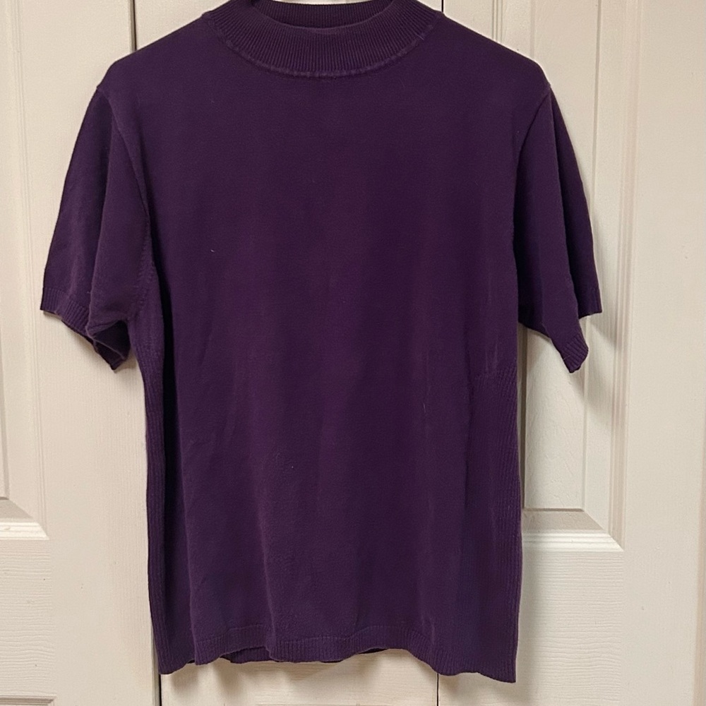 Dressbarn Deep Purple Knit Top